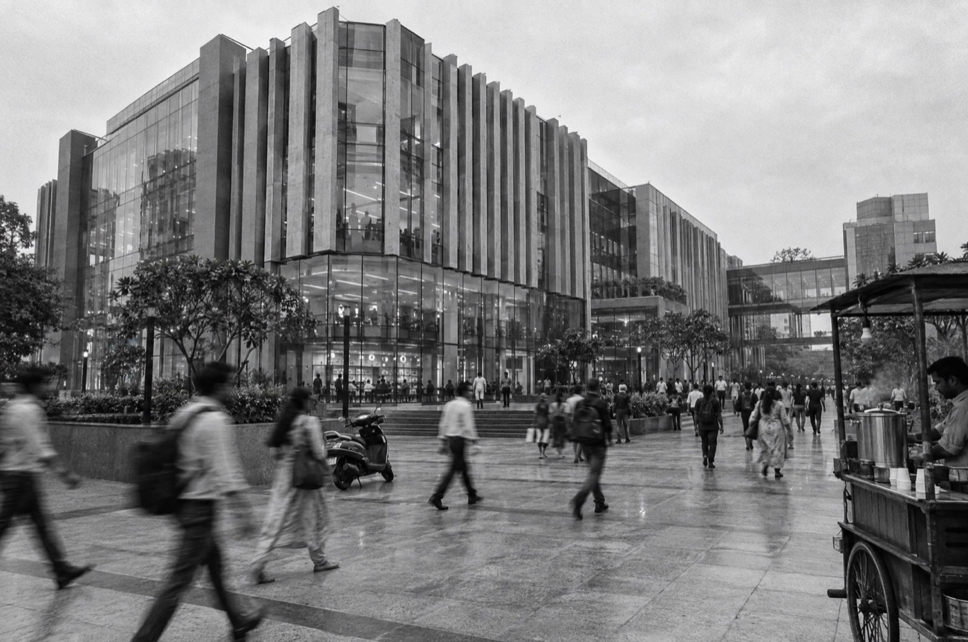 Commercial complex at street level